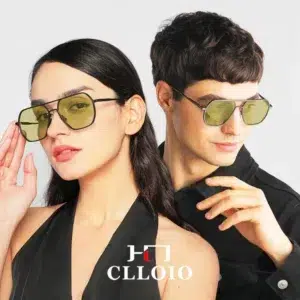 CLLOIO Anti-glare Day Night Vision Glasses Men Women Polarized Driving Sun Glasses Square Aluminum Photochromic Sunglasses UV400