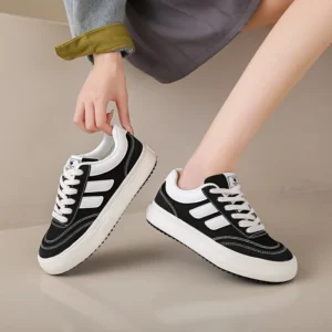 CRLAYDK 2024 Fall Canvas Women's Skateboard Shoes Lace Up Classic Sneakers Fashion Walking Flats Casual Tennis Low Top Loafers