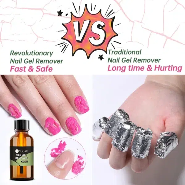 UR SUGAR 50ml Fast Remover Magic Effect Nall Gel Professional Hybrid Brust Removal Cleaner Nail Art Tool Functional Manicure Gel - Image 5