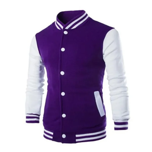 Mens Jacket Baseball Suit 2023 Hot Sale Four Seasons Fashion Coats University Varsity Splicing Couple Casual Korean Clothes - Image 5