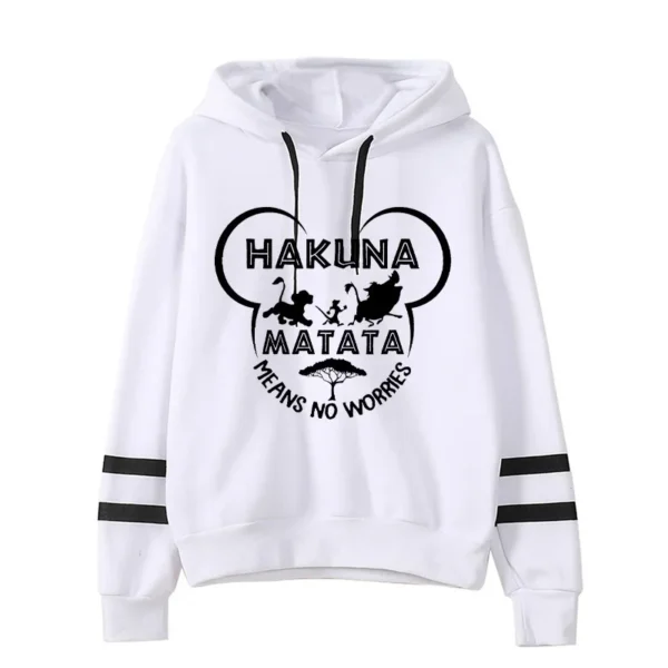 Funny 90s Women Hoodies Kawaii Hakuna Matata Hoodie Disney The Lion King Sweatshirt Women Clothes Hoody Famale - Image 3