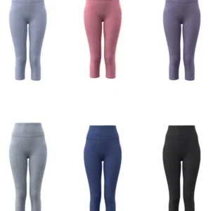 PINGNIAO Calf Length Women's Yoga Pants High Waist Capri 3/4 Workout Seamless Leggings Tummy Control Running Fitness Tights