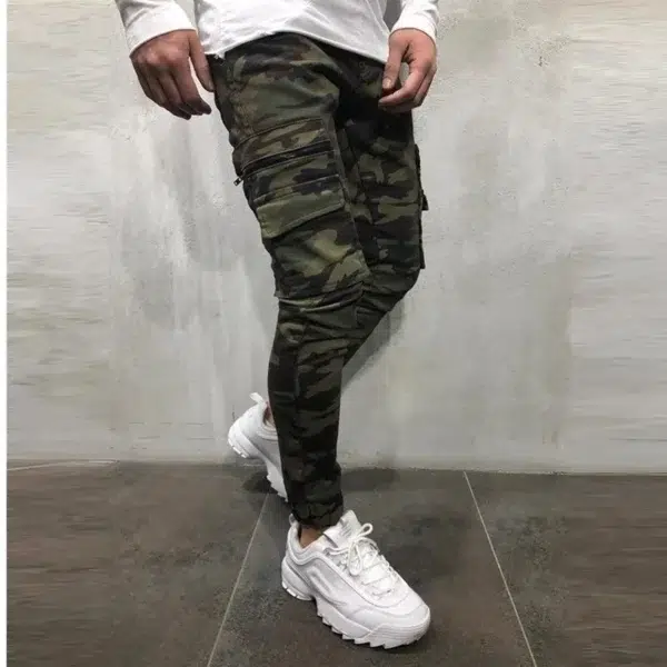 Men's Fashion Joggers Camouflage Jeans Youth Personality Slim Trend Jeans Trousers Spring and Autumn Cargo 2022 New Men's Pants - Image 5