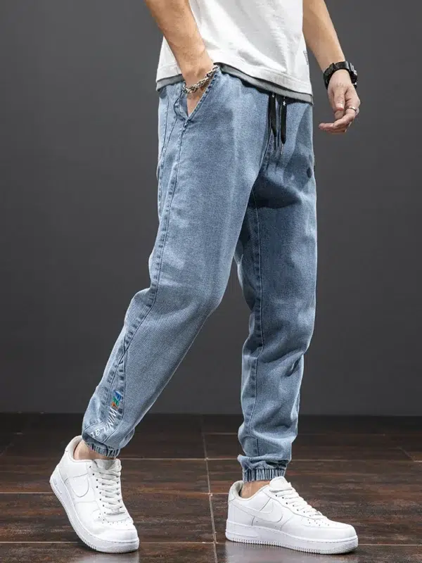 Spring Summer Black Blue Cargo Jeans Men Streetwear Denim Jogger Pants Men Baggy Harem Jean Trousers Plus Size 6XL 7XL 8XL - Image 2