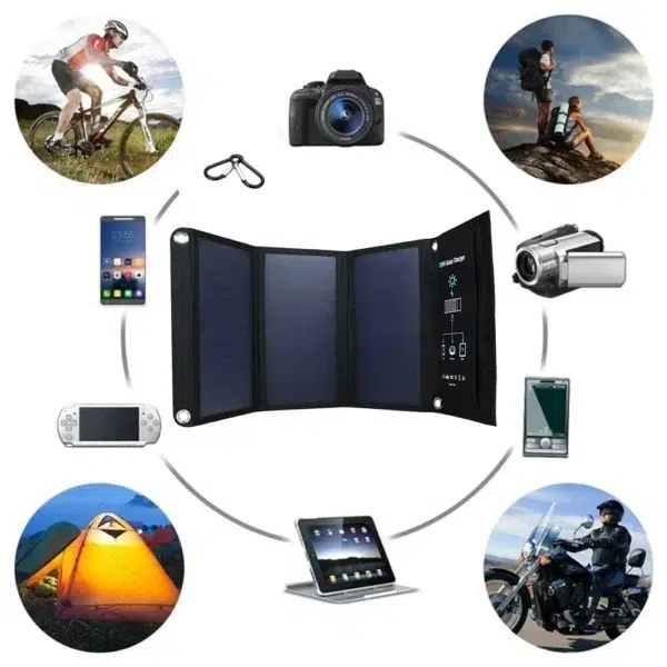 Foldable Solar Panel Phone Charger USB 5V 30W 100W Power Banks For Cell Phone Outdoor Waterproof For Camping Emergency charging - Image 6