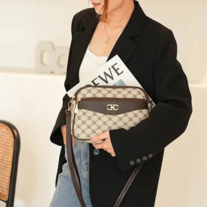 2024 Middle-aged Handbag Four Layer Mobile Phone Purse Old Flower Bag New High-capacity Women's Diagonal Cross Brand Mother Bag