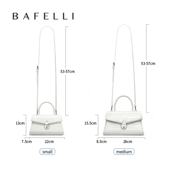 BAFELLI 2023 NEW WOMEN'S HANDBAG SUMMER FASHION TRENDING CASUAL LUXURY BRAND LEATHER ORIGINAL DESIGNER FEMALE OFFICE PURSE - Image 5