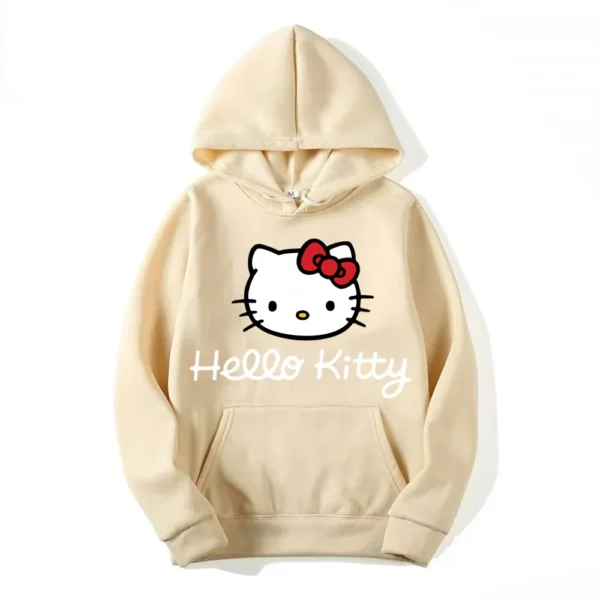 New Hello Kitty Anime Hoodie Casual Sweatshirt Boys Fleece Pullover Y2k Sudadera Couples Print Hoodies Jacket Kids Clothes Girls - Image 2