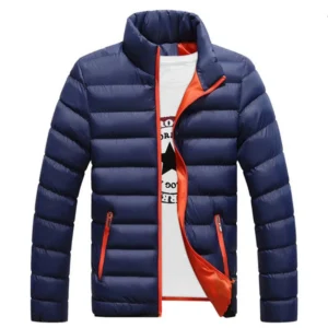 New Winter jacket Long sleeve cotton-padded jacket zipper jacket men's stand-up collar jacket plus size cotton jacket