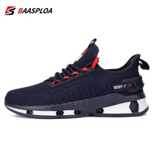 Baasploa Lightweight Running Shoes For Men 2023 Casual Men's Designer Mesh Sneakers Lace-Up Male Outdoor Sports Walking Shoe