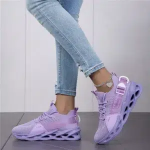 Hot Sale Fashion Purple Casual Sneakers Women Men Blade Running Shoes Big Size 48 Light Breathable Sports Shoes Men Mesh Sneaker