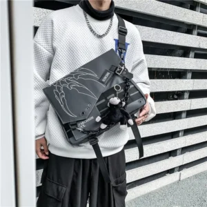 Men's Korean Versatile Street Crossbody Bag 2024 New Trendy and Cool Workwear Postman Backpack