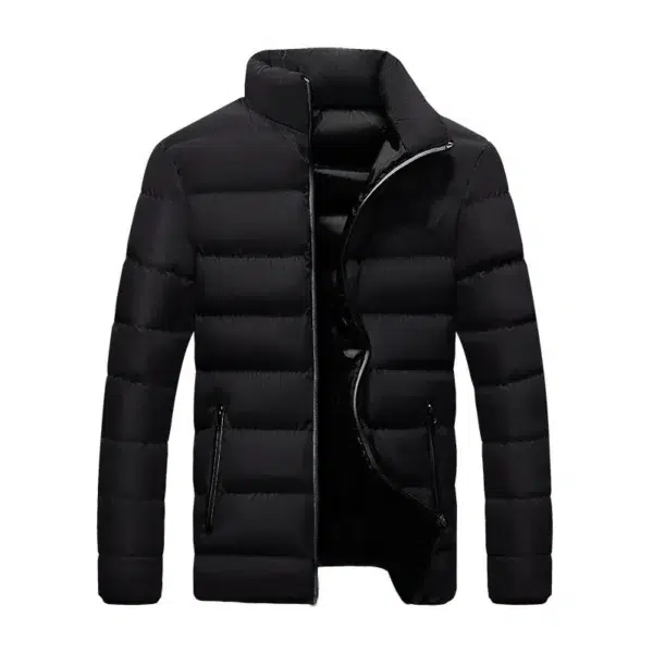 New Winter jacket Long sleeve cotton-padded jacket zipper jacket men's stand-up collar jacket plus size cotton jacket