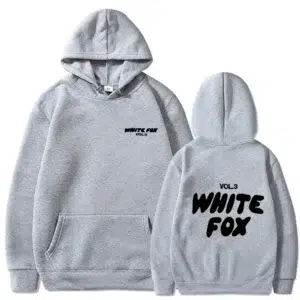 2024 Winter Women's Fashion Hot Selling White Fox Printed Women's Super Large Hoodie Street Wear Women's Men's Fashion Sportswea