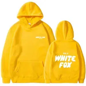 2024 Autumn Hot Selling White Fox Printed Women's Casual Loose Hoodie Street Wear Women's Men's Fashion Hip Hop Sportswear Top