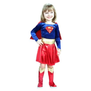 Adult Superwoman Dress Cosplay Costumes Super Girls Dress Shoe Covers Suit Superhero Woman Super Hero Kids Halloween Costume