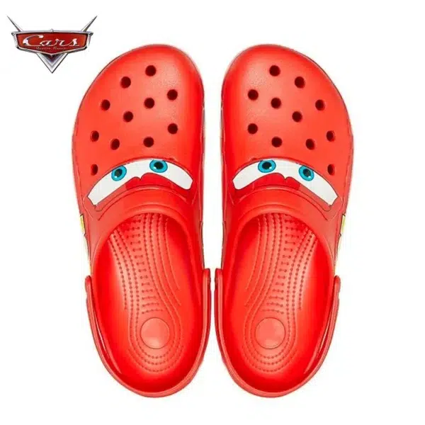 Aoger Disney Lightning Mcqueen Crocs Men Pixar Waterproof Summer Slippers Outdoor Beach Holey Shoes Sandals Woman Flip Flops New - Image 4