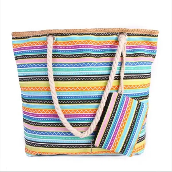 Large Beach Tote Bag for Women Coloured canvas Beach Bags for Women Vacation Beach Essentials