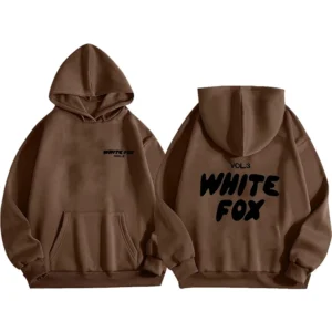 2024 Winter Women's Fashion Hot Selling White Fox Printed Women's Super Large Hoodie Street Wear Women's Men's Fashion Sportswea