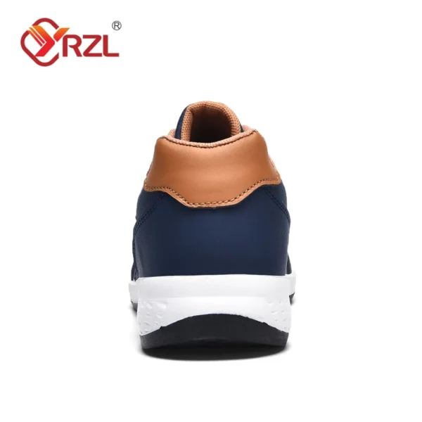 YRZL Men Shoes Spring Autumn Waterproof Walking Sneakers Leisure Male Leather Sports Shoes Non-Slip Footwear Tennis for Men - Image 3