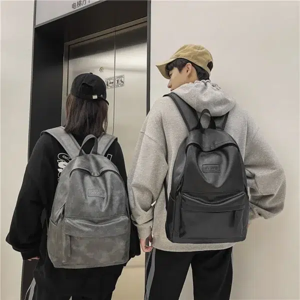 High Quality Women Man Backpack PU Leather Men's Backpacks Girl Luxury Designer Back Pack Laptop Bag Large Capacity Travel Bag - Image 3