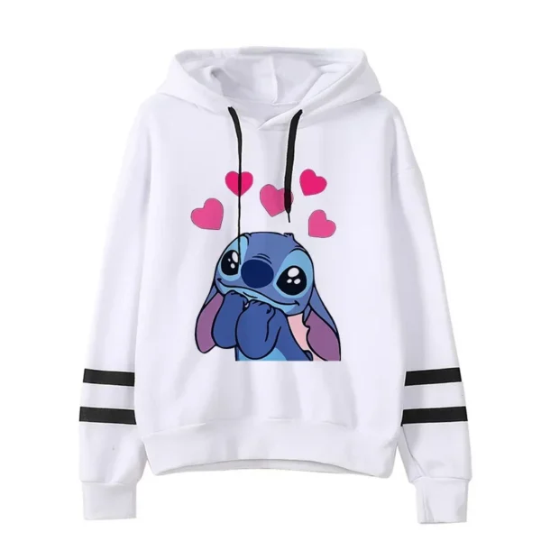 Y2k Cartoon Disney Lilo and Stitch Funny Hoodies Women Harajuku Cute Stitch Anime Sweatshirt Manga Streetwear Hoody Female Kids - Image 2