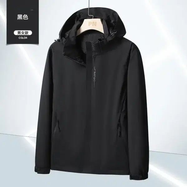 Windbreaker Jacket Men Windproof Waterproof Casual Outdoor Hooded Jacket Coat Women 2024 Spring Autumn Breathable Oversized Coat