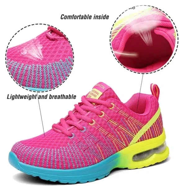 Running Shoes for Women Outdoor Breathable Fashion Womens Jogging Shoes Fitness Sneakers Colorful Cushion Sneaker Female - Image 3