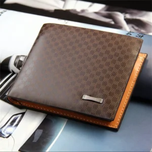 2024 Men's Wallet High Quality PU Leather Wallets Bank Credit Card Case ID Holders Male Coin Purse Pockets Man