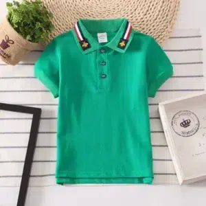 Baby Boys Summer Polo Shirt Cotton Breathable Children's Clothes Kids Turn-down Collar Striped Tee Boys Short Sleeves Shirt Tops