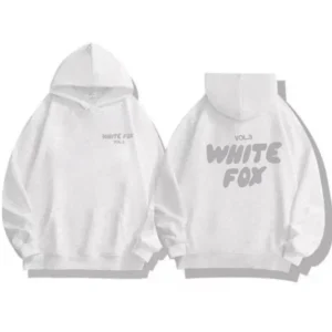 2024 Winter Women's Fashion Hot Selling White Fox Printed Women's Super Large Hoodie Street Wear Women's Men's Fashion Sportswea