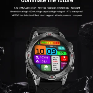 2024 New 1.43-inch Smart Watch ECG+PPG All day Heart Rate Detection LED Men's Smartwatch AI Voice Bluetooth Call Smartwatches