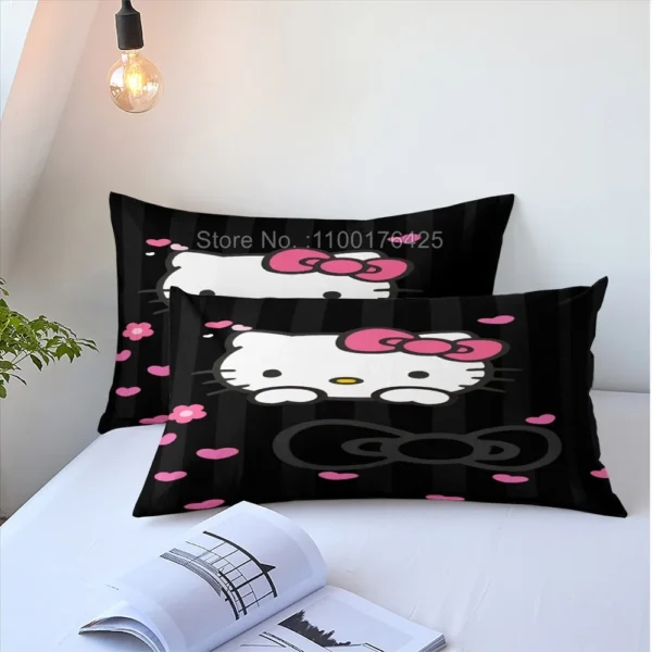 Hello Kitty Bedding Set Boys Girls Decorate Bedroom Twin Full Queen King Size Duvet Cover Pillowcases for Kids Gifts - Image 6