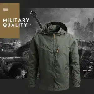 Windbreaker Men Tactical Jacket Waterproof Outdoor Hooded Coat Sports Military European Size S-5XL Field Climbing Thin Outwear