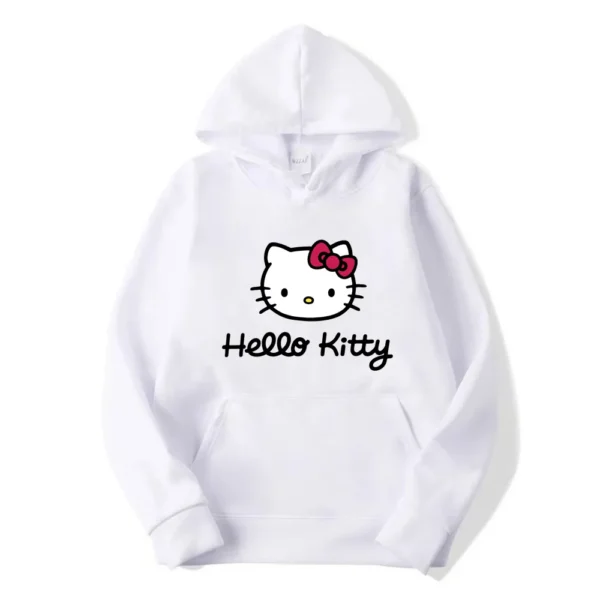 New Hello Kitty Anime Hoodie Casual Sweatshirt Boys Fleece Pullover Y2k Sudadera Couples Print Hoodies Jacket Kids Clothes Girls - Image 6