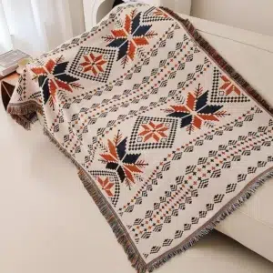 Throw Blanket Cartoon Sofa Cover Double Use Beds Blanekets Picnic Mat With Tassel Sofa Bed Universal Decorative