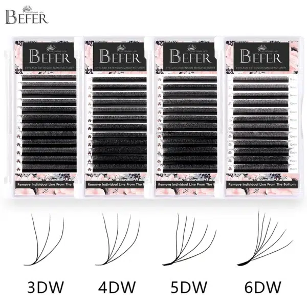 Befer W Shaped Eyelashes Extension Volume Cilios 5D 3D 4D 6D Eyelashes W High Quality Wholesale Suppliers for Lash Extentions