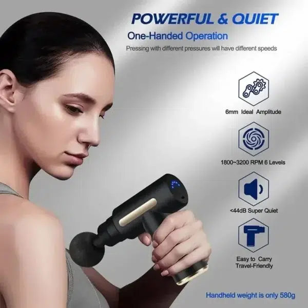 Mini Fascia Gun Wireless Massage Gun Muscle Relaxation Massage Equipment Neck Membrane Rob Cervical Spine Massage Instrument - Image 2