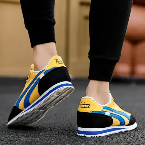 Spring New 2023 Fashion Yellow Low Casual Sneakers Men Comfortable Flats Outdoor Sport Shoes Trainers Mens Sneakers Basket Homme - Image 4