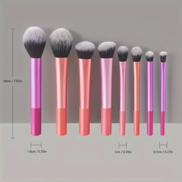 8pcs Makeup Brush Kit Soft Synthetic Hair Make Up Brushes Foundation Blush Eyeshadow Cosmetic Makeup Tools - Image 4