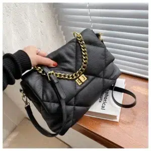 2023 New Bag Women'S Fashion Autumn And Winter Rhombus Messenger Bag Soft Leather Chain Bag Vintage Single Crossbody Bags Female