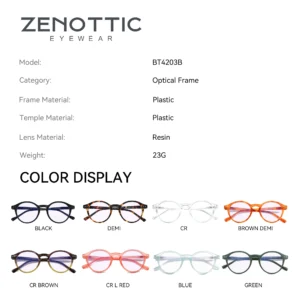 ZENOTTIC 2024 Retro Reading Glasses Anti Blue Light Blocking Readers Fashion Lightweight Eyeglasses Women Men Diopter 0 to 4.0