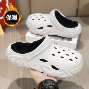 Winter Plush Fur Shoes Men Women Slippers Warm Furry Slippers Couples Concise Indoor Home Cotton Shoes Casual Clog Fluffy Slides