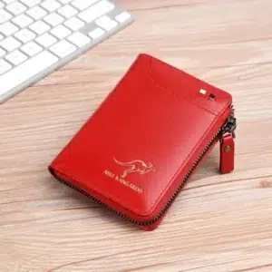 Fashion Men's Coin Purse Wallet RFID Blocking Man Leather Wallet Zipper Business Card Holder ID Money Bag Wallet Male Purse