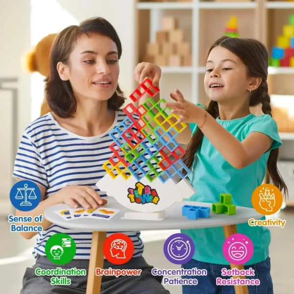 Puzzles Tetra Tower Fun Balance Stacking Building Blocks Board Game for Kids Adults Friends Team Dorm Family Game Night Partie - Image 2