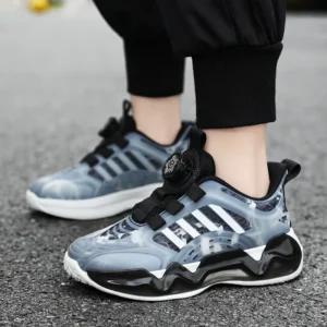 New Lightweight Children Sports Shoes Swivel Buckle Boys Sneakers Casual Breathable Running Trainers Outdoor Kids Tennis Shoes