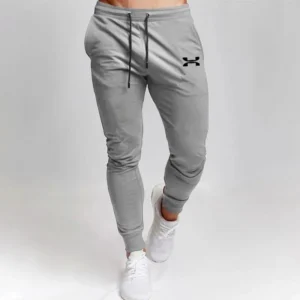 Men's Fitness Trousers Solid Color Mid-Waist Loose Breathable Straight-Leg Casual Pants Thin Quick-Drying Sports Pants