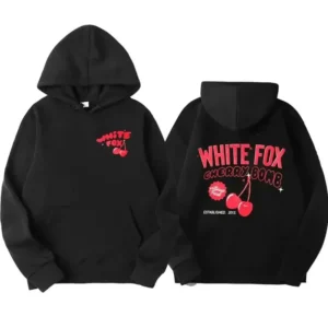 Y2k Long Sleeve Tops Women's Stylish White Fox Lettering Hoodies and Zip-up Sweatshirts Women's Fleece Jackets Warm Winter Coats