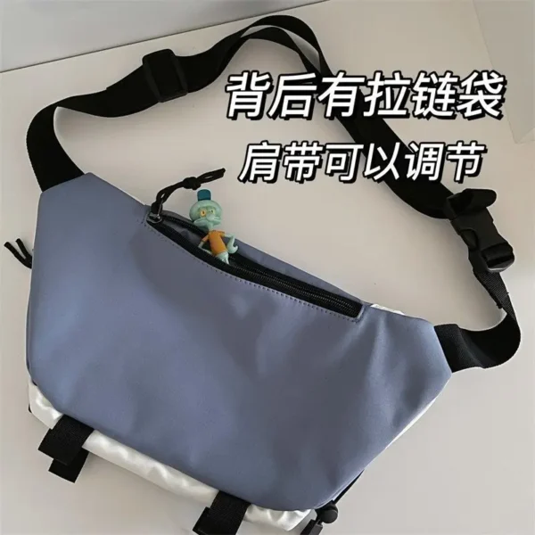 Japanese Crossbody Bag Male Korean Unisex Girl Student Chest Bag Hong Kong Style Retro Waist Bag - Image 3