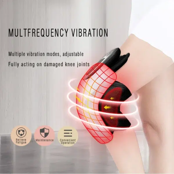 Electric Knee Massager Hot Compress Vibration Heating TENS Pulse Knee Massage Device Rehabilitation Pain Relief - Image 4